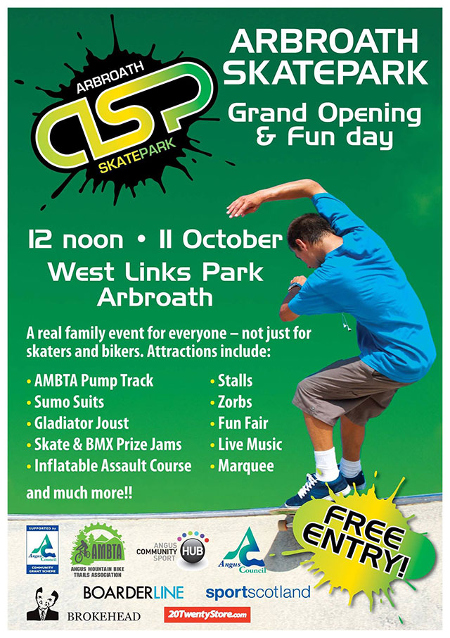 Arbroath Skatepark Grand Opening poster